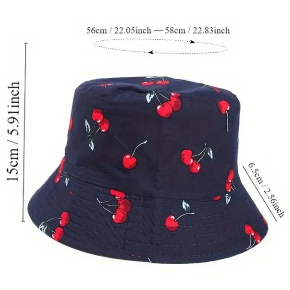 Unisex Reversible Polyester Bucket Hat🍒🍒 - Picture 6 of 11